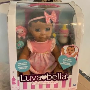 Luvabella Brunette Hair, Responsive Baby Doll with Real Expressions and Movement